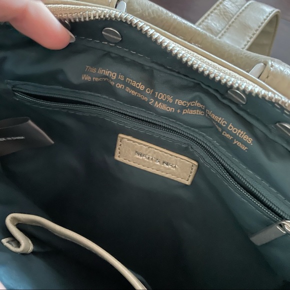 Matt & Nat beige vegan leather bag - Picture 2 of 3